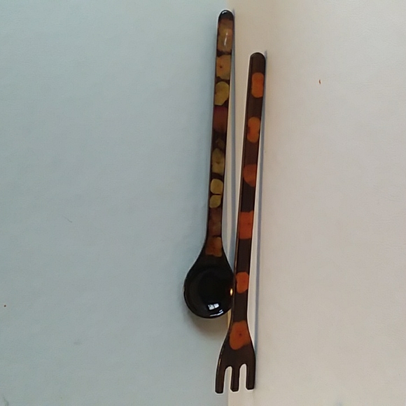 Hand Made Wood Salad Utensils - Picture 3 of 11
